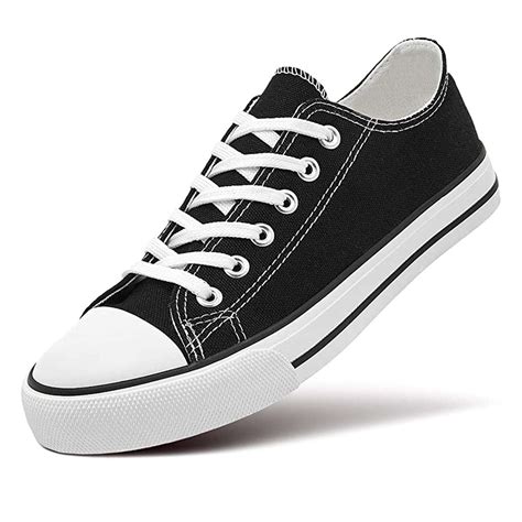 inexpensive canvas sneakers.